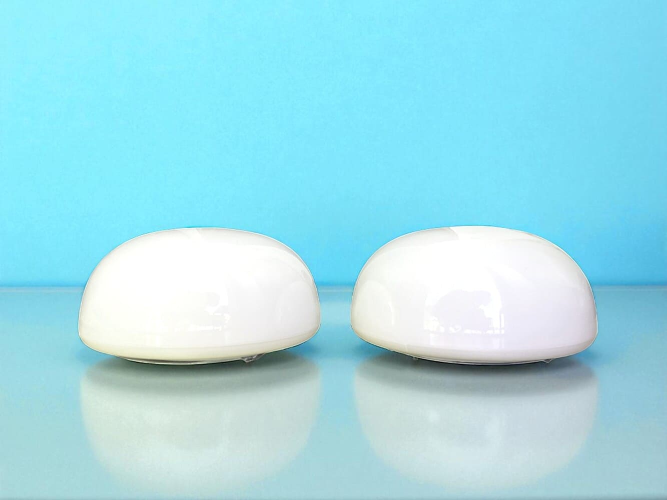 Pair Opaline Glass Lights