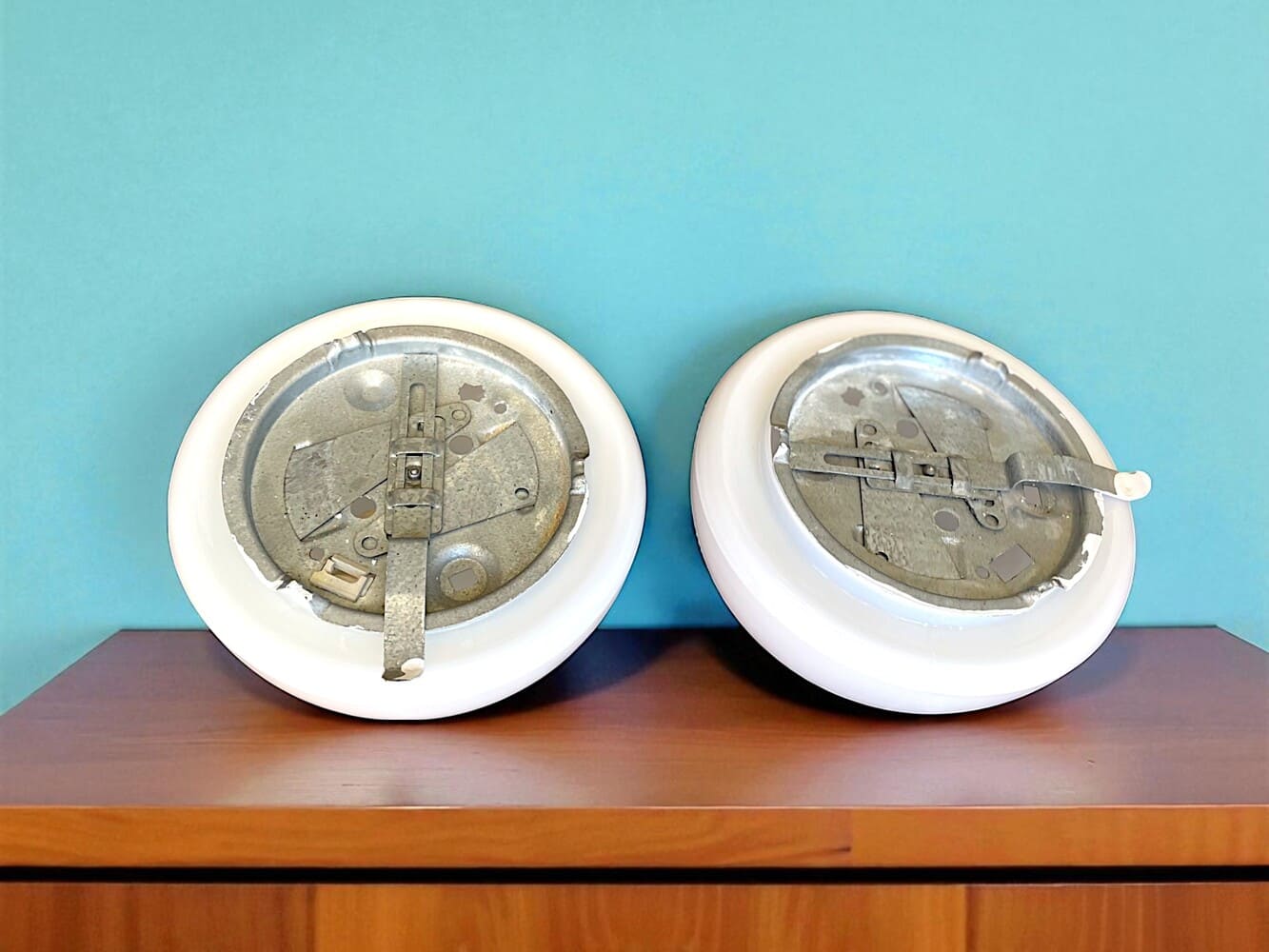 Pair Opaline Glass Lights