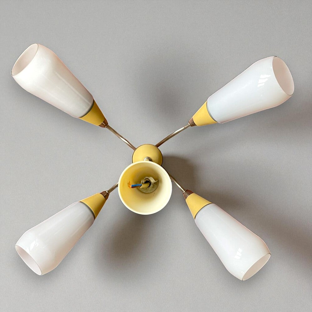 Mid Century Modern Chandelier 4-light