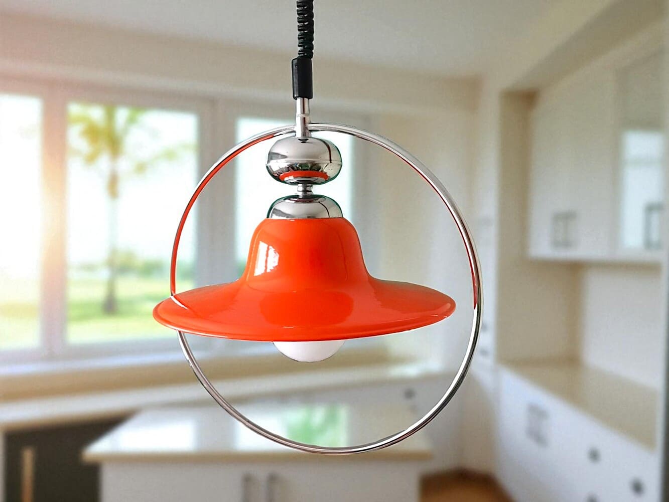 Orange retractable lamp