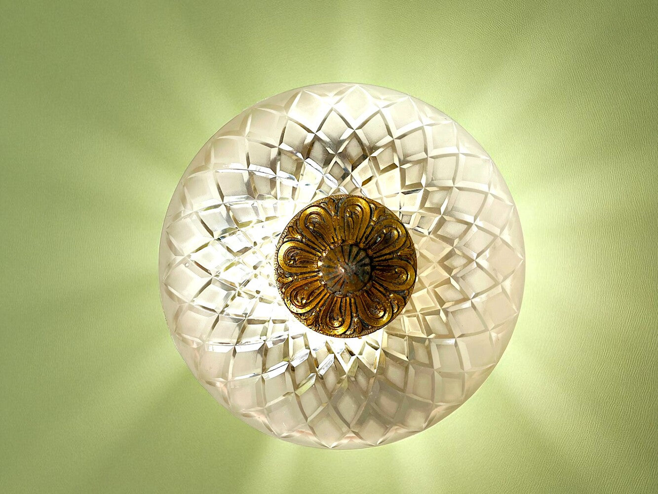 Ornate glass ceiling or wall light