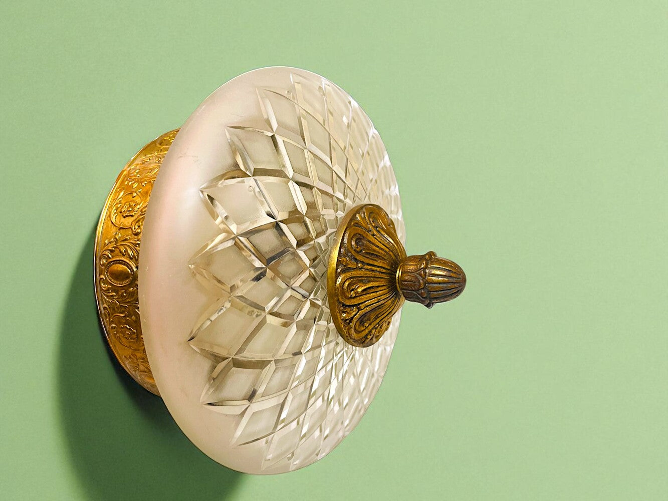 Ornate glass ceiling or wall light