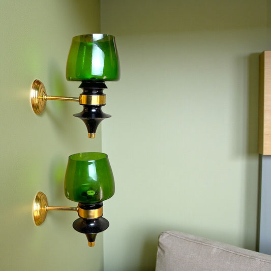 Green Glass Wall Sconces