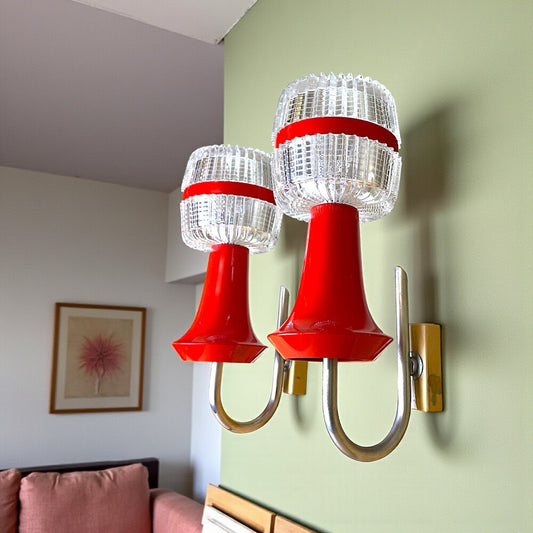 Pair of Vintage Space Age Wall Sconces