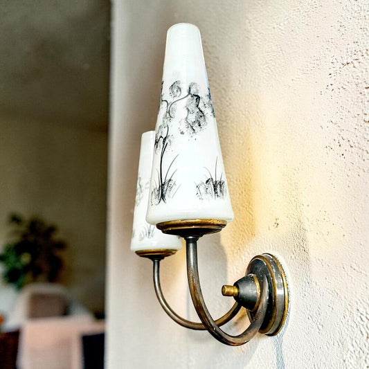 Pair of vintage double wall sconces