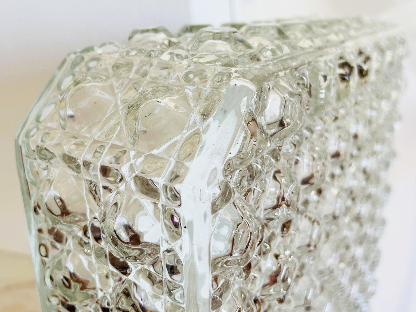 Square Glass Flush Mount Light