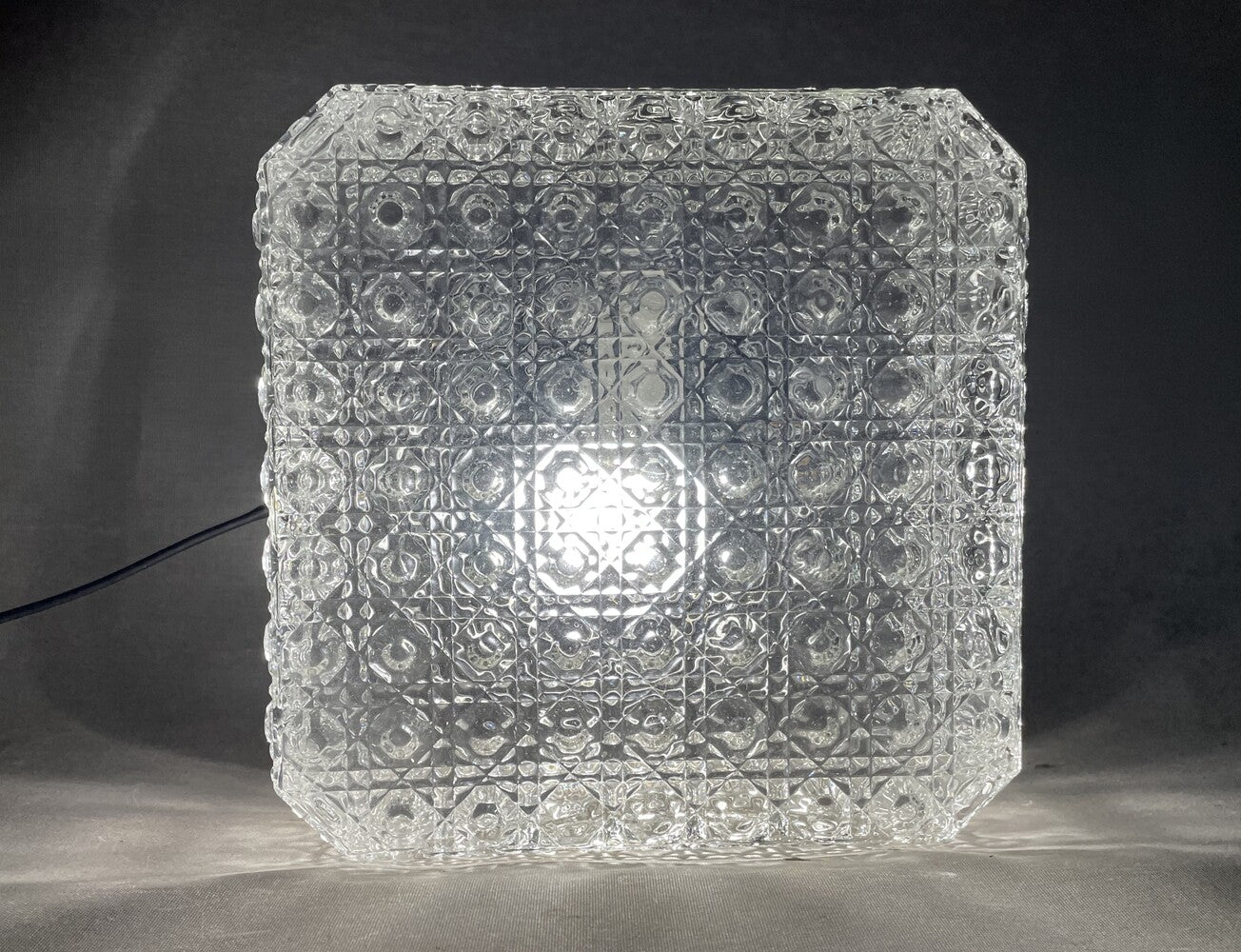 Square Glass Flush Mount Light