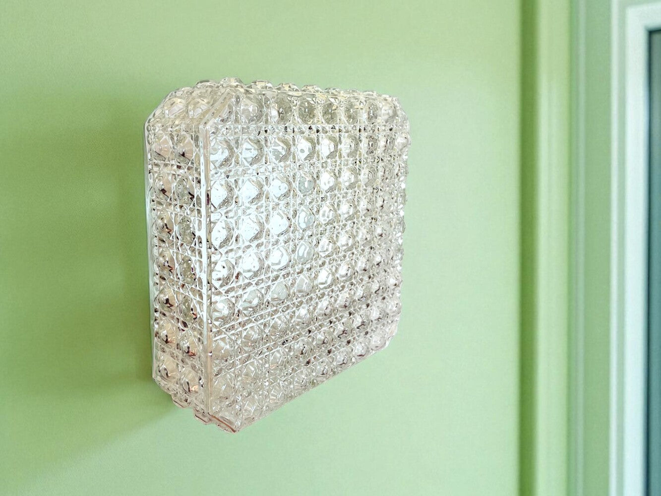 Square Glass Flush Mount Light