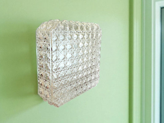 Square Glass Flush Mount Light