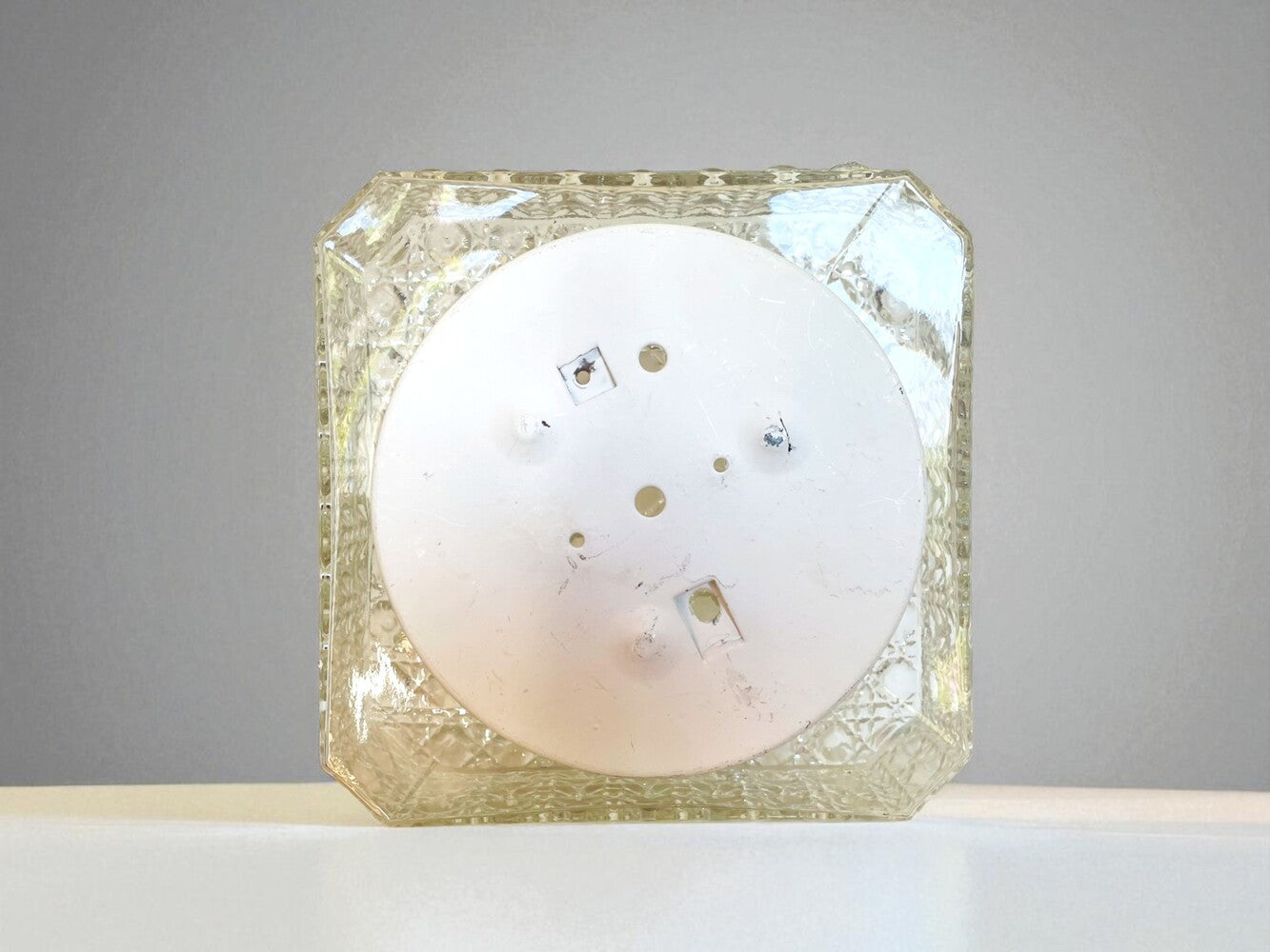 Square Glass Flush Mount Light
