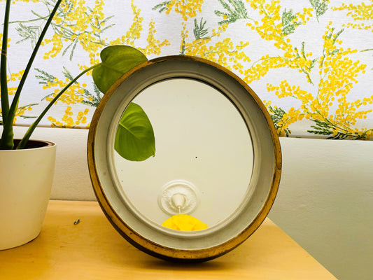 Vintage vanity oval mirror