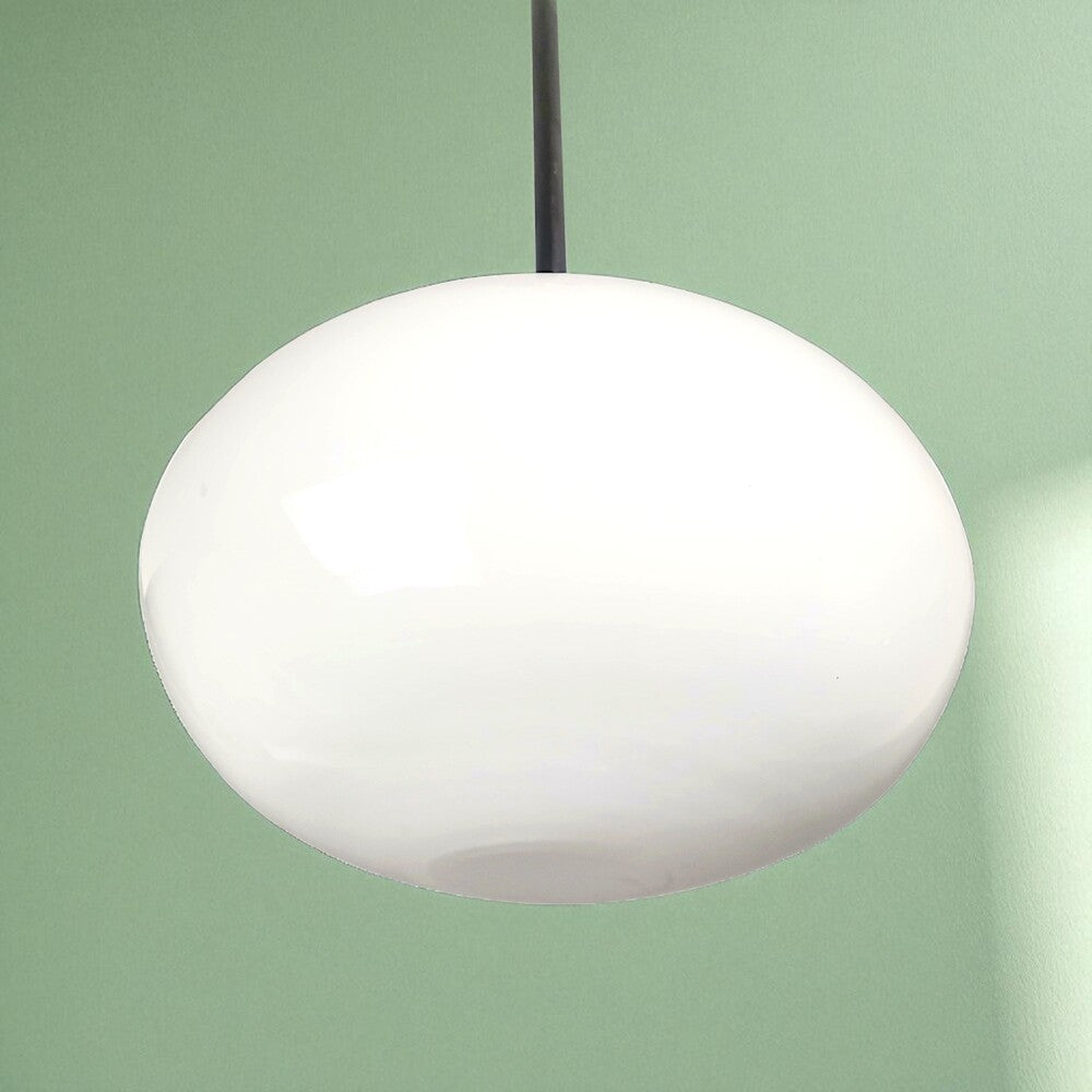 White Art Deco hanging lamp