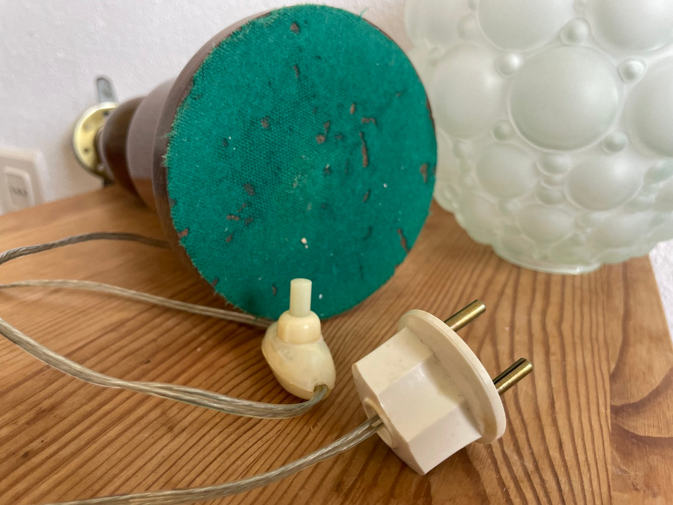Tall wood table lamp