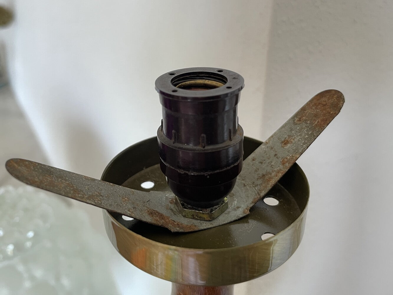 Tall wood table lamp