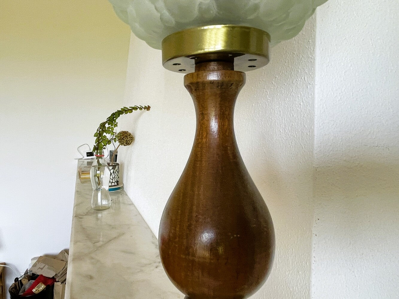 Tall wood table lamp