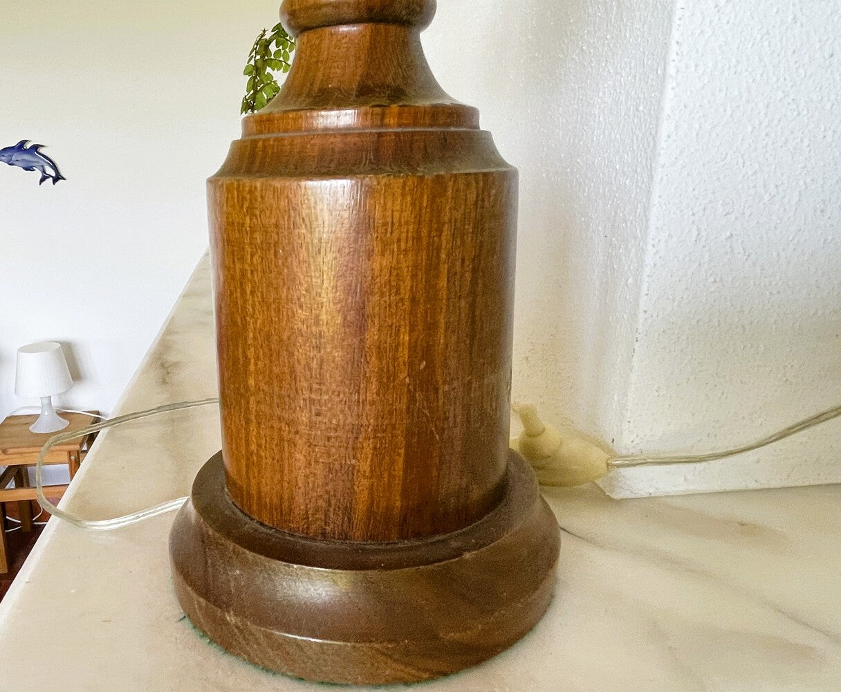 Tall wood table lamp