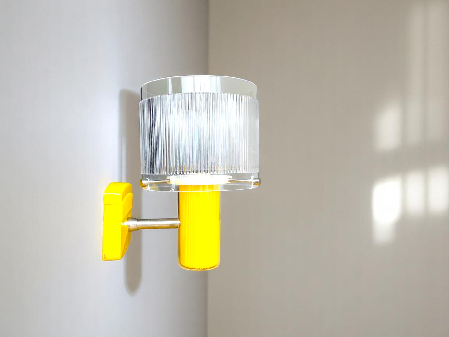 Yellow wall sconce lamp