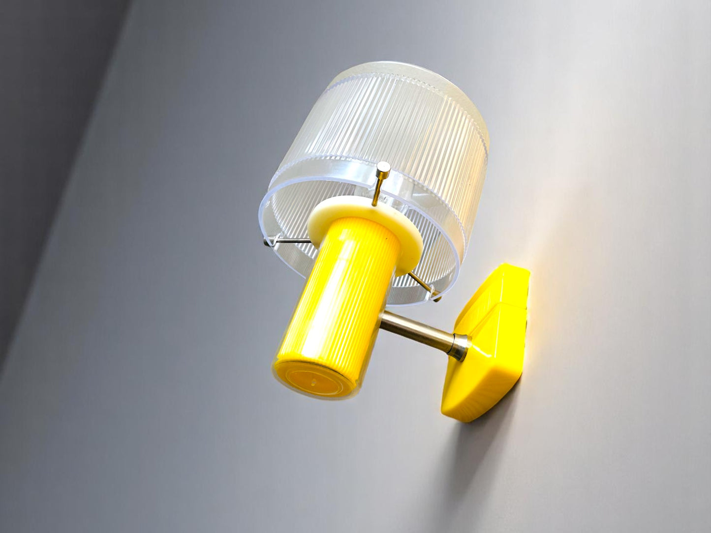 Yellow wall sconce lamp
