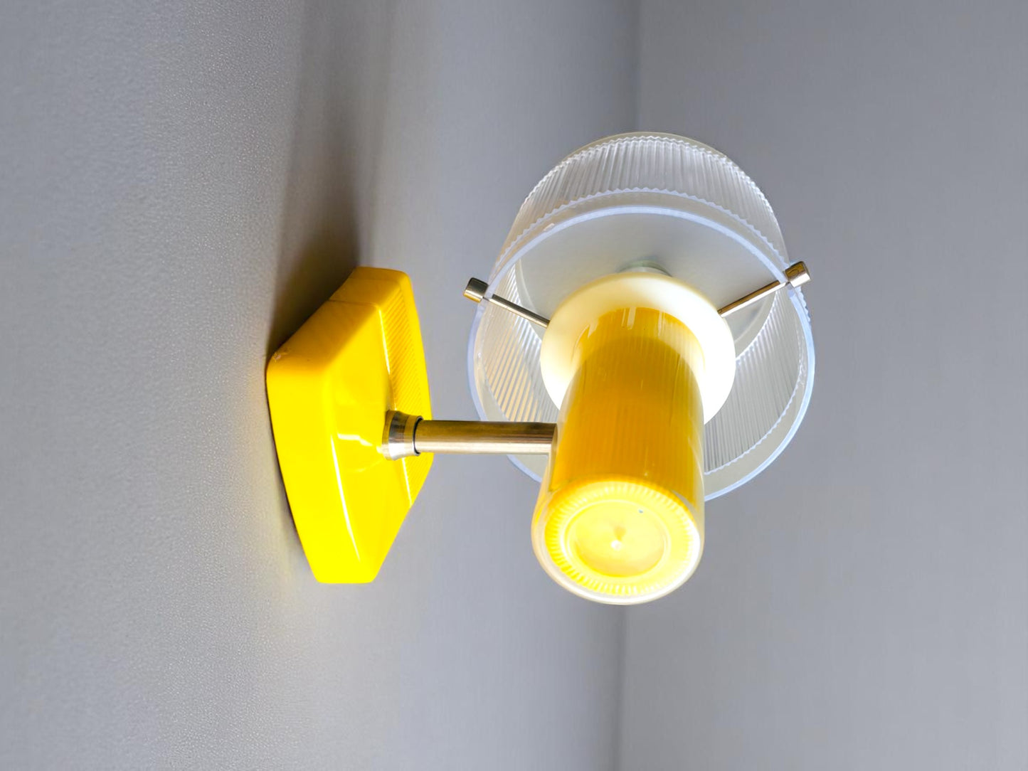 Yellow wall sconce lamp