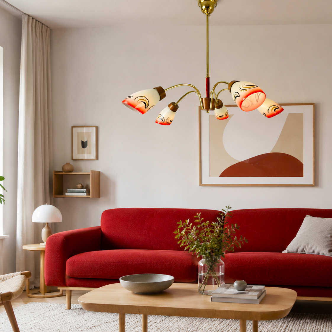 Mid Century Modern Sputnik Chandelier