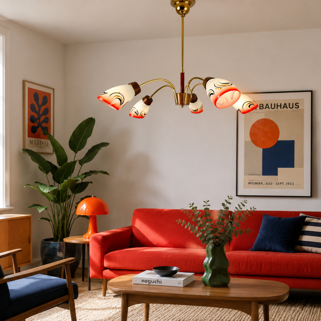 Mid Century Modern Sputnik Chandelier
