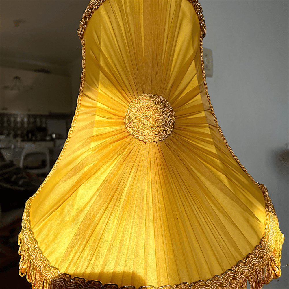 Amber Lucite Table Lamp