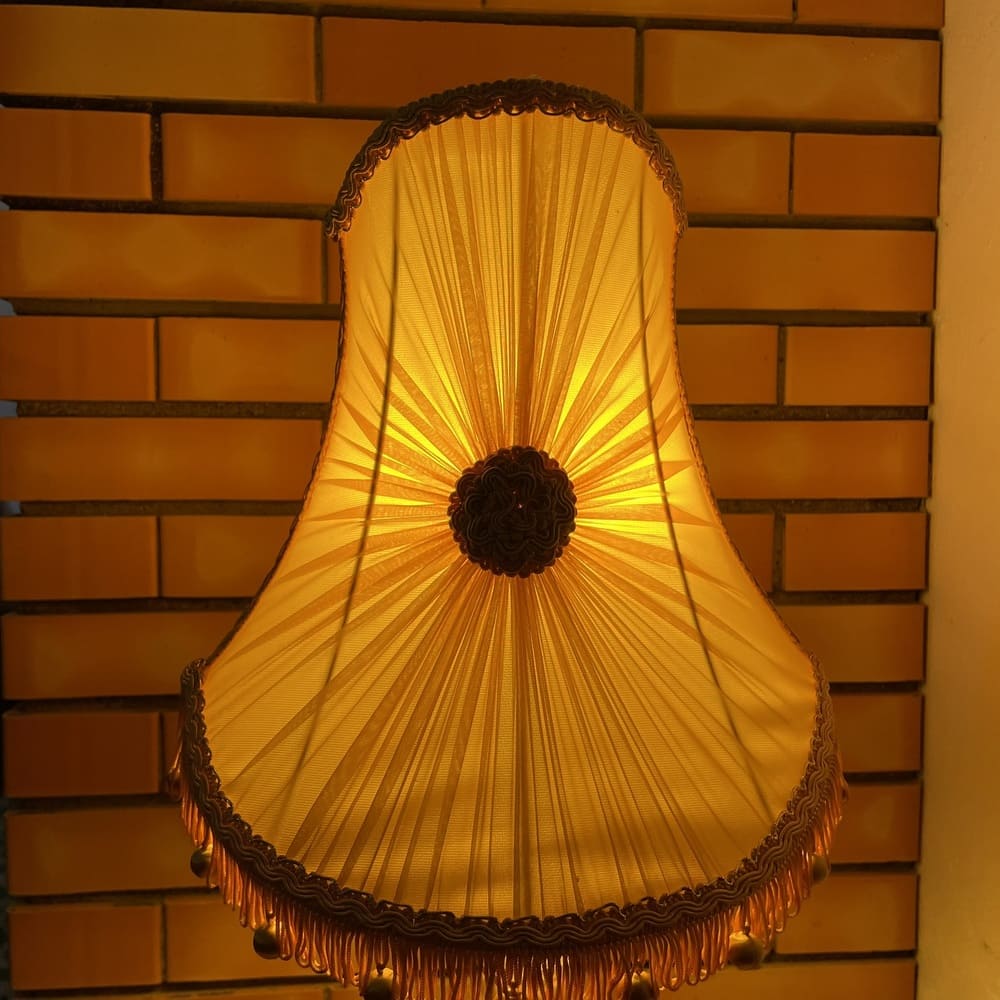 Amber Lucite Table Lamp