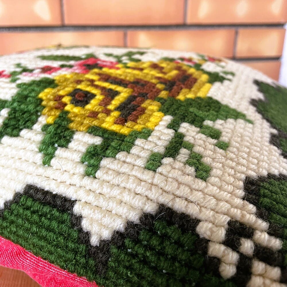 Portuguese Arraiolos Tapestry Cushion