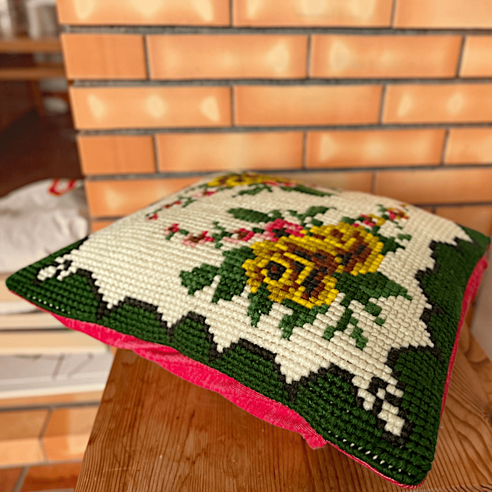 Portuguese Arraiolos Tapestry Cushion