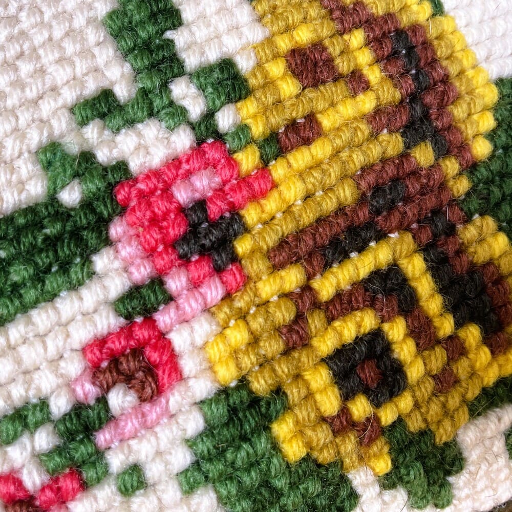 Portuguese Arraiolos Tapestry Cushion