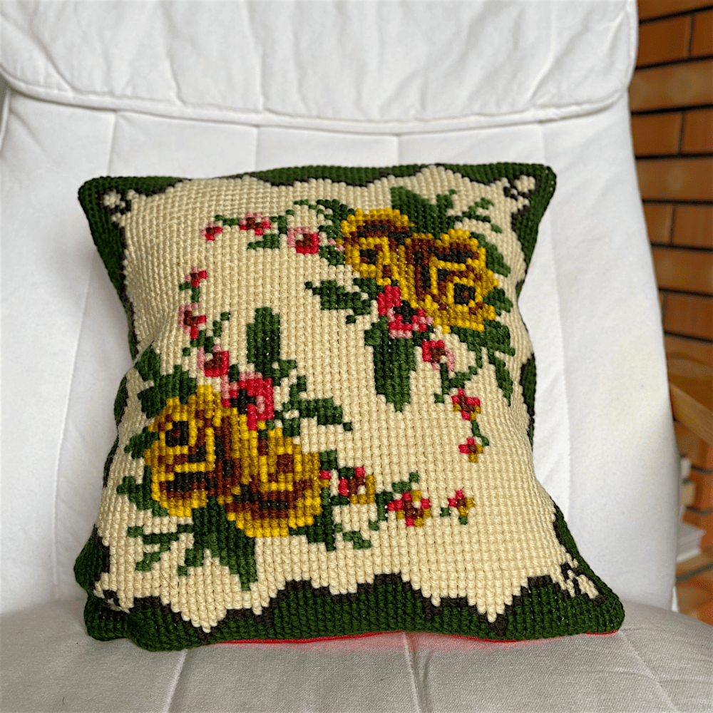 Portuguese Arraiolos Tapestry Cushion