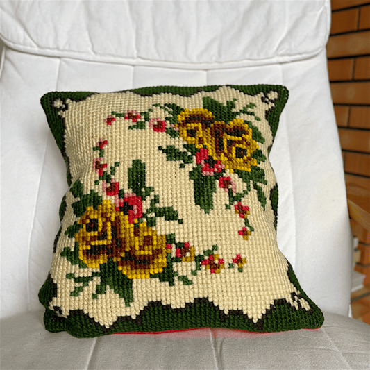 Portuguese Arraiolos Tapestry Cushion