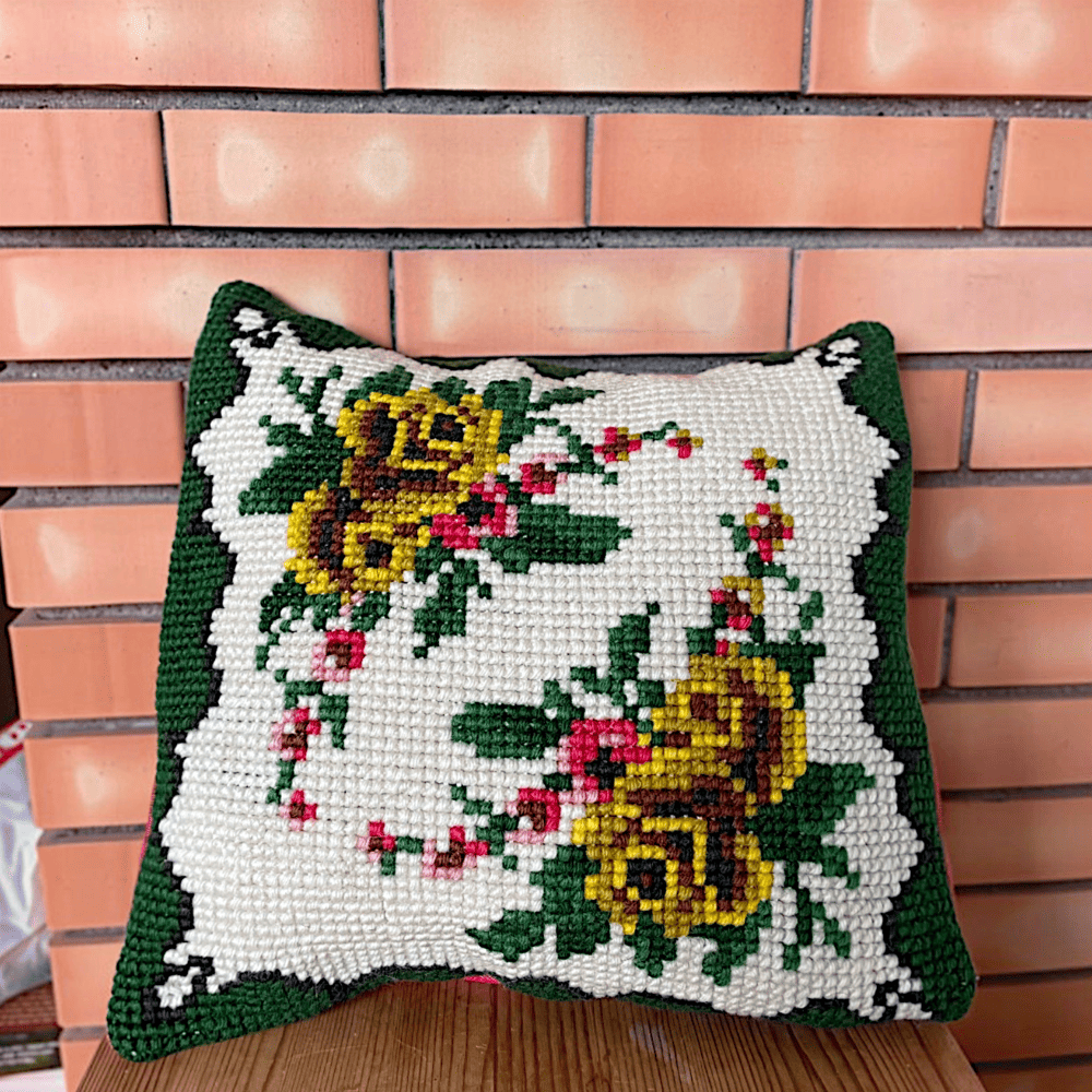 Portuguese Arraiolos Tapestry Cushion