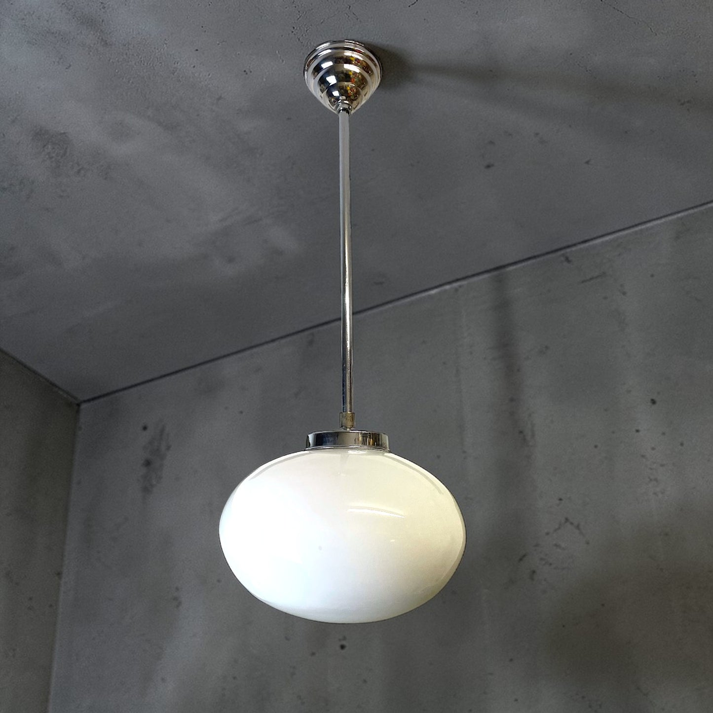 Art Deco Opaline Glass Pendant