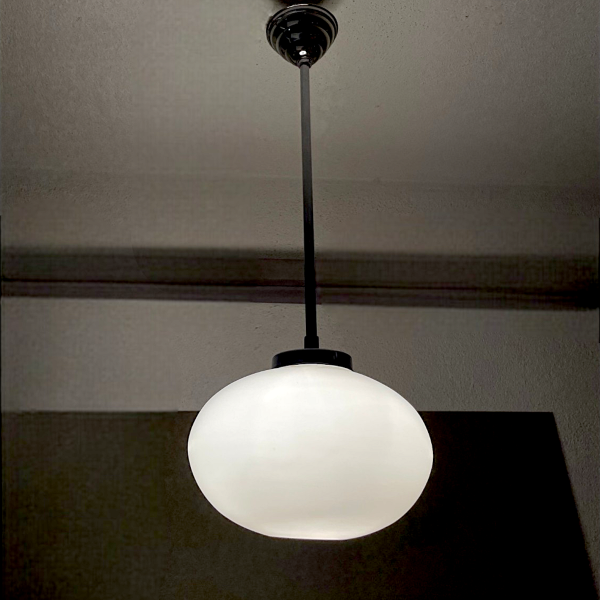 Art Deco Opaline Glass Pendant