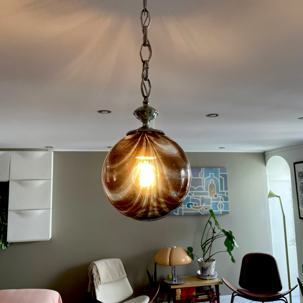 Art Deco Swirl Glass Light