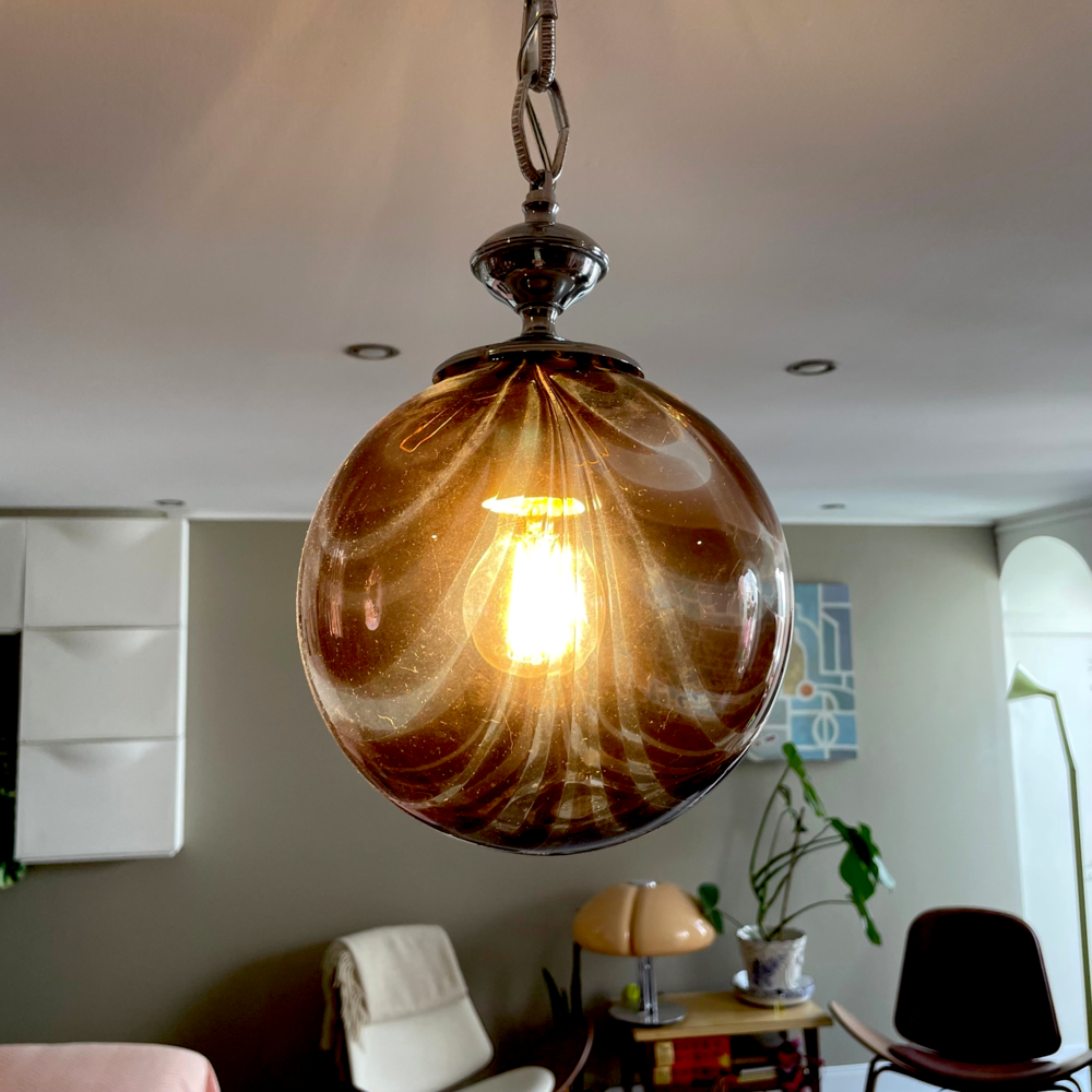 Art Deco Swirl Glass Light