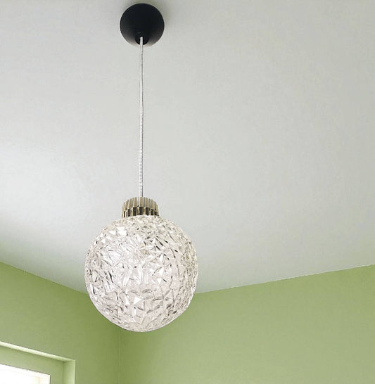 Glass globe pendant light