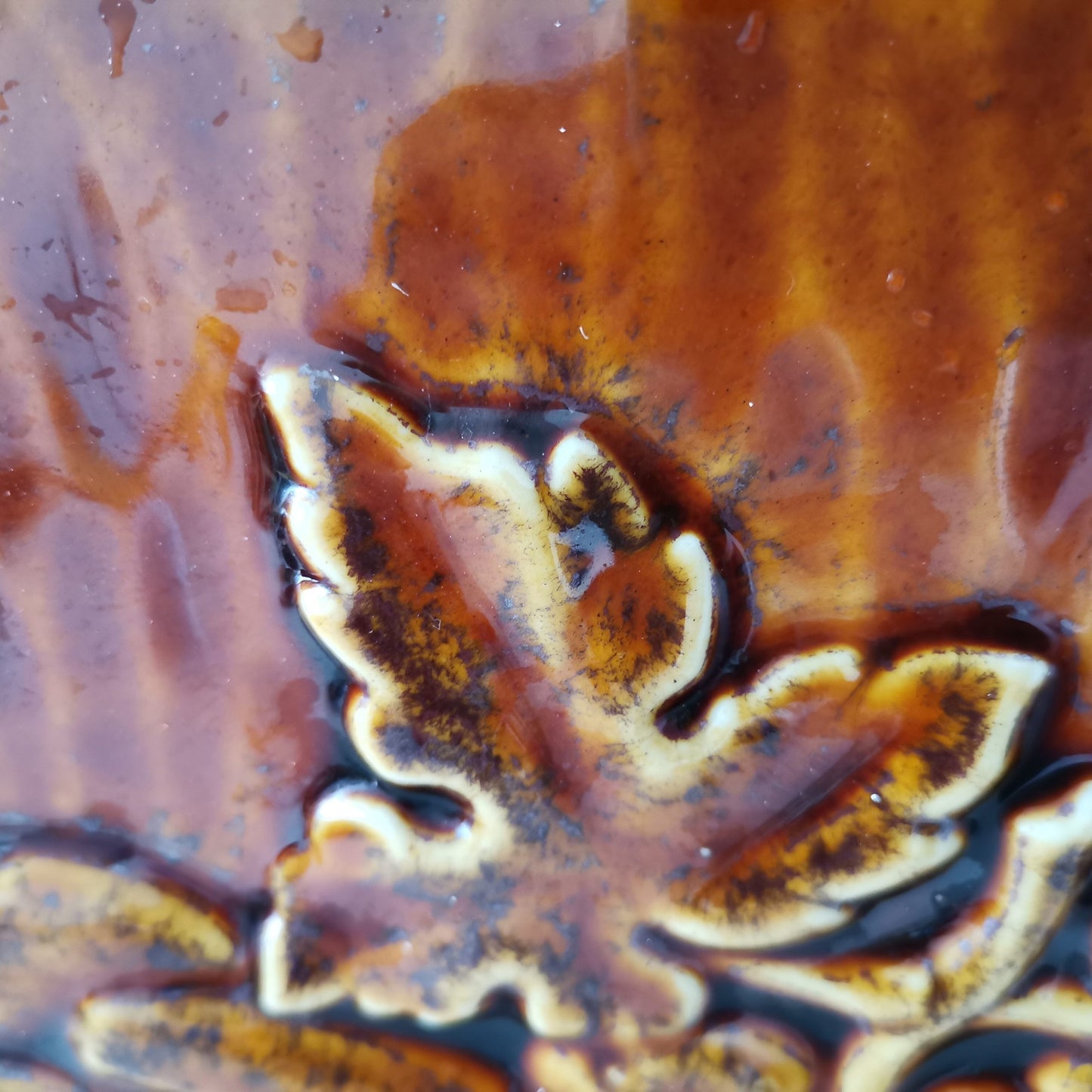 Spanish glazed terracotta ceramic tile art