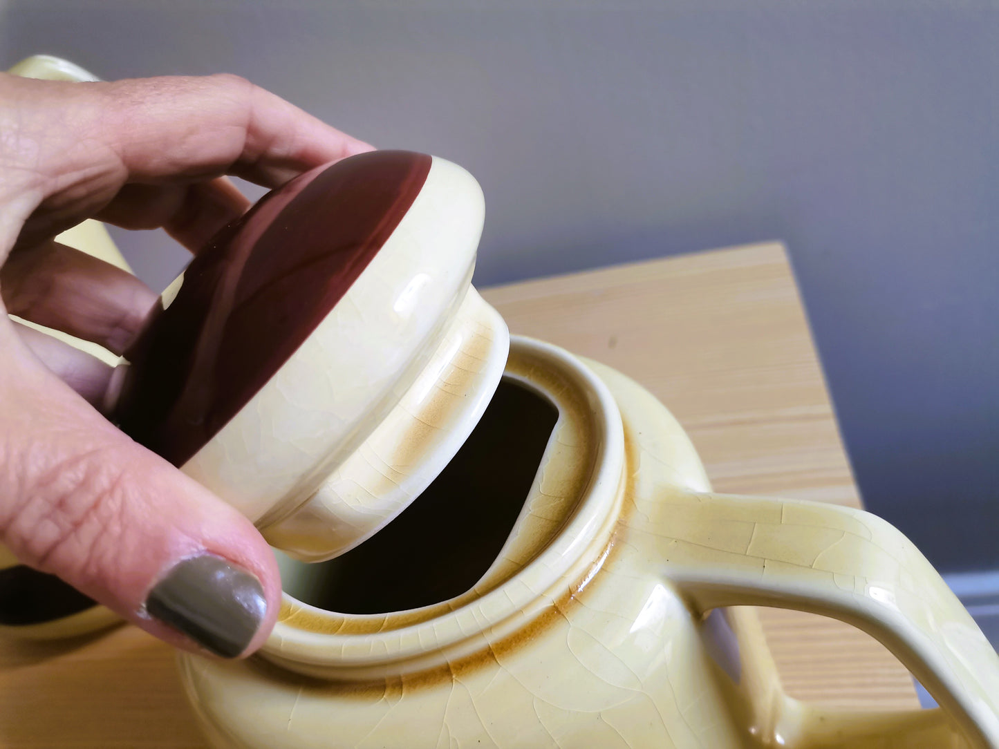 Portuguese ceramic tea coffee pot Sado