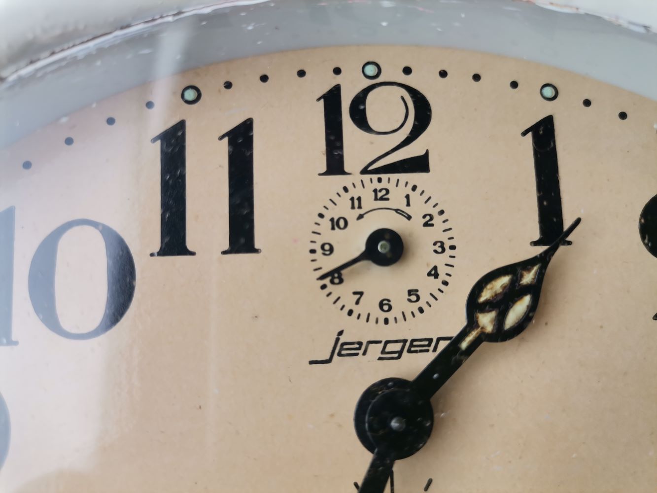 Vintage German alarm clock by Jerger
