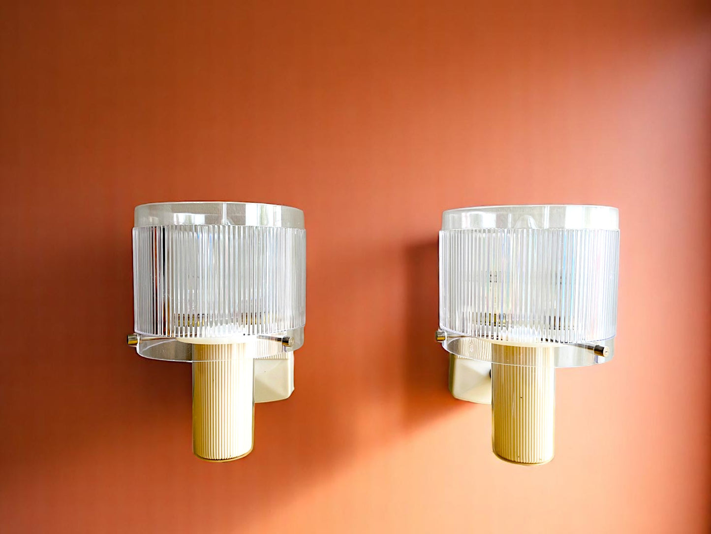 Pair wall sconce lamps Mid Century Modern