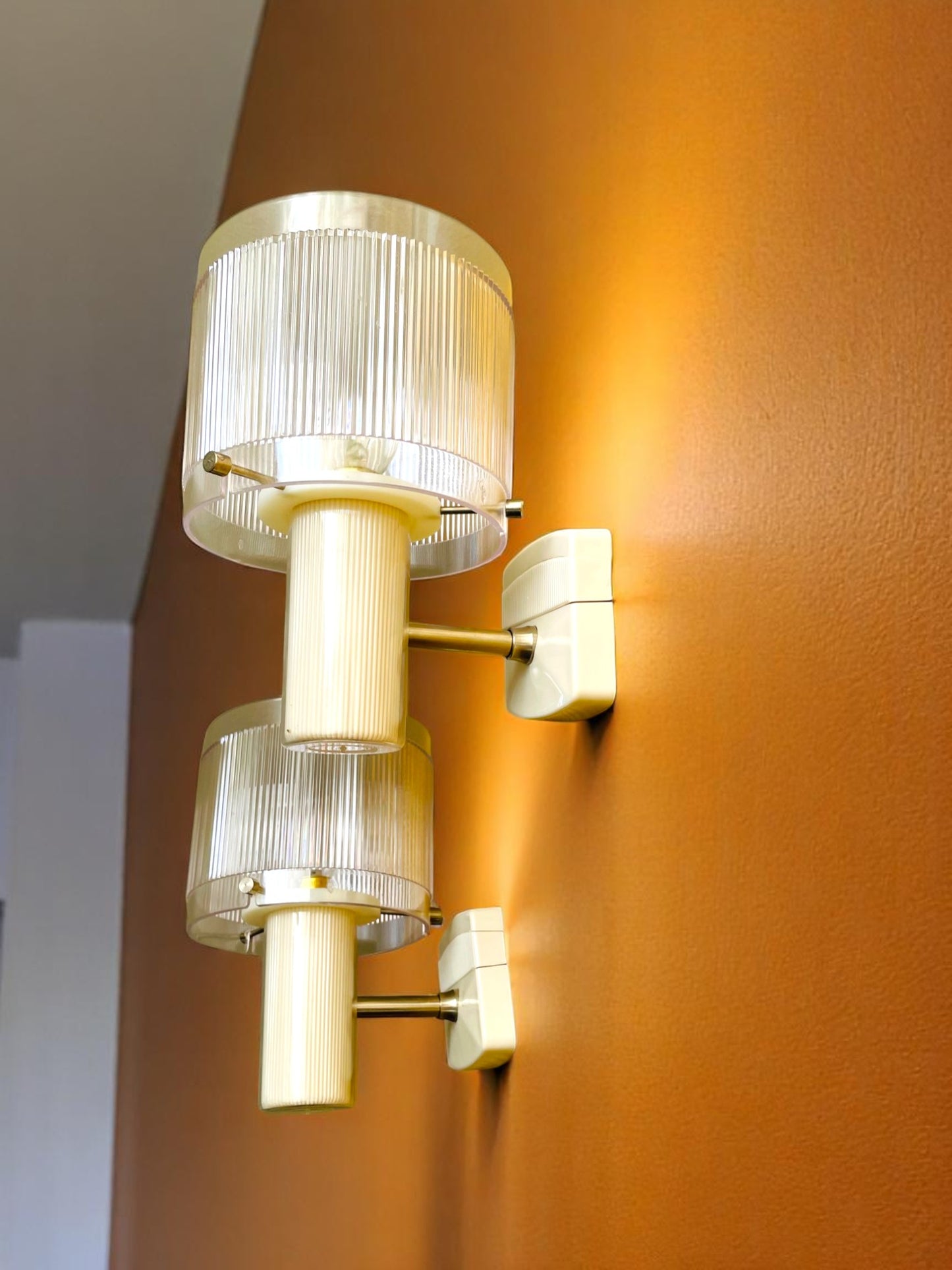 Pair wall sconce lamps Mid Century Modern
