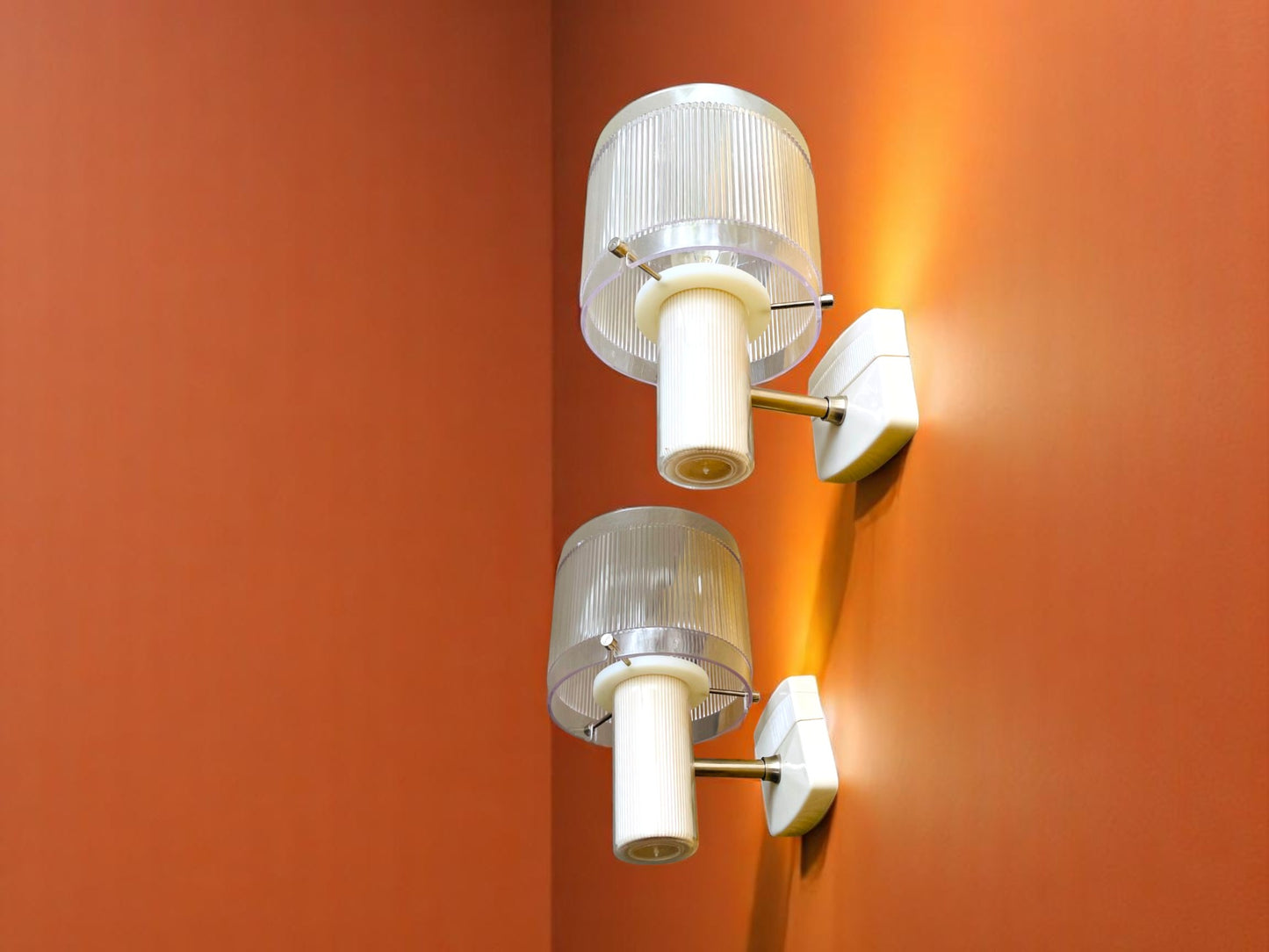 Pair wall sconce lamps Mid Century Modern