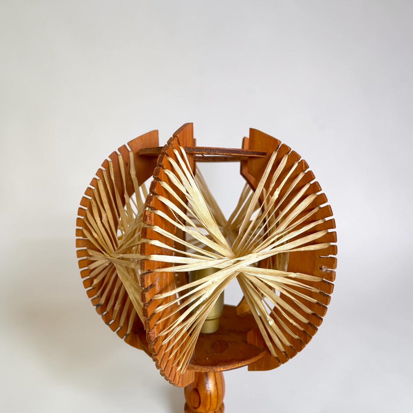 Pair Wooden Table Lamps