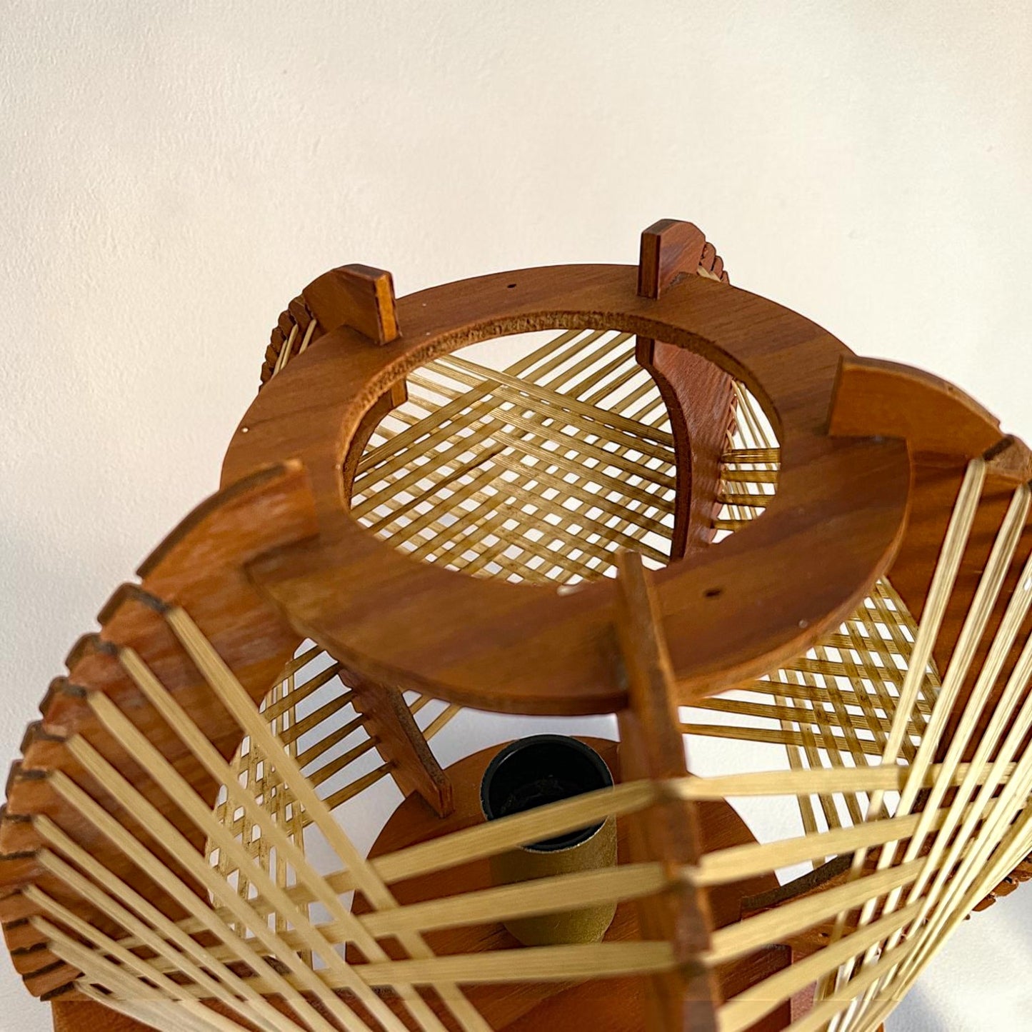Pair Wooden Table Lamps