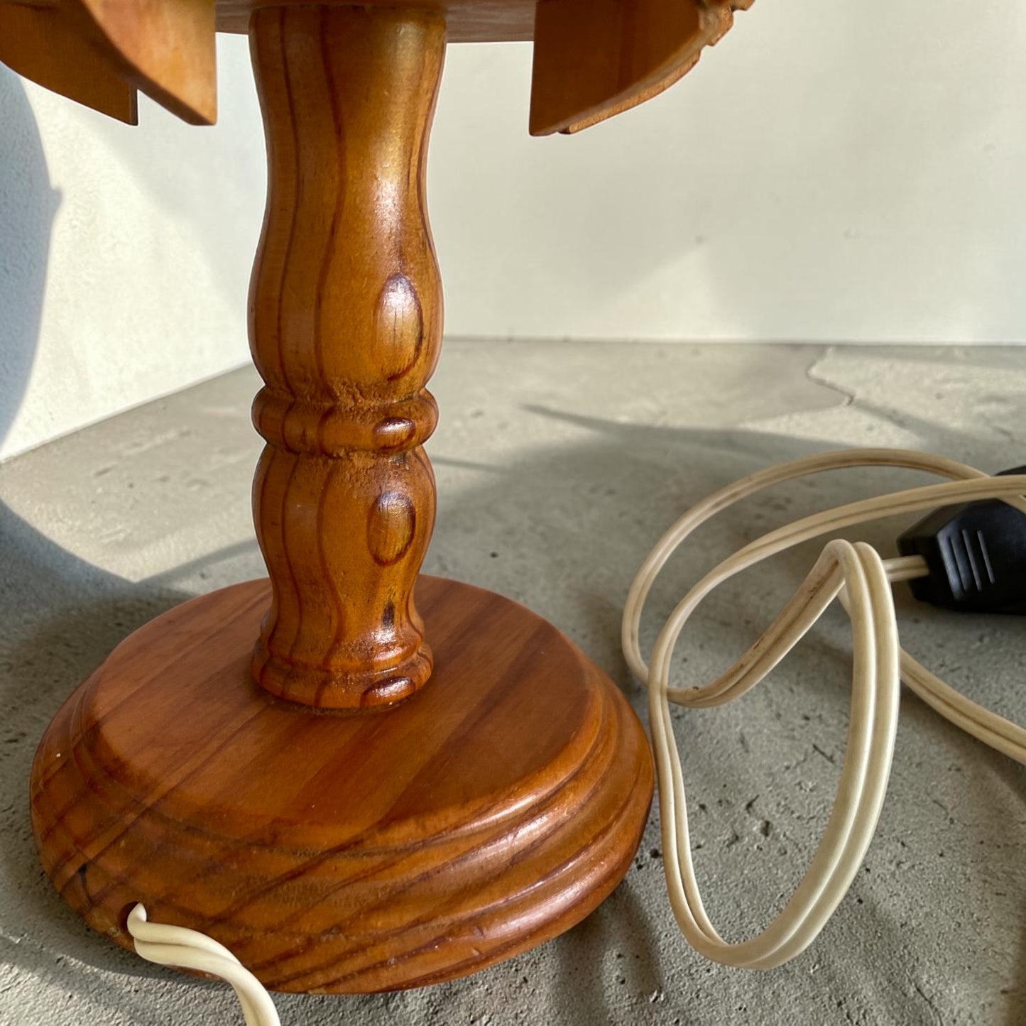Pair Wooden Table Lamps