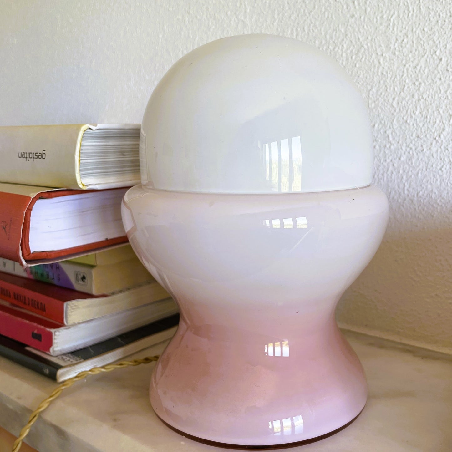 Space Age Opaline Glass Table Lamp