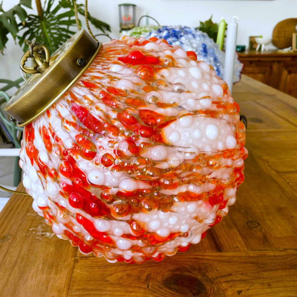 Large Art Glass Statement Pendant
