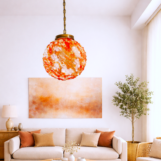 Large Art Glass Statement Pendant